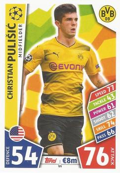 Christian Pulisic Borussia Dortmund 2017/18 Topps Match Attax CL #99