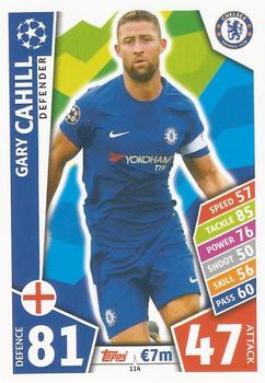 Gary Cahill Chelsea 2017/18 Topps Match Attax CL #114