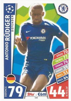 Antonio Rudiger Chelsea 2017/18 Topps Match Attax CL #116