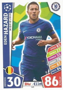 Eden Hazard Chelsea 2017/18 Topps Match Attax CL #123