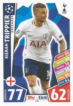 Kieran Trippier Tottenham Hotspur 2017/18 Topps Match Attax CL #129