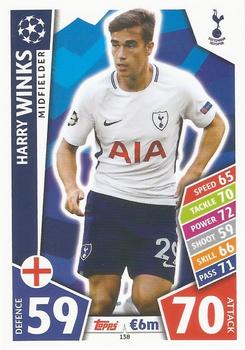 Harry Winks Tottenham Hotspur 2017/18 Topps Match Attax CL #138