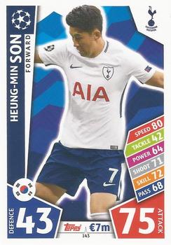 Heung-Min Son Tottenham Hotspur 2017/18 Topps Match Attax CL #143