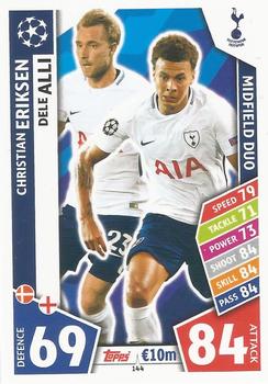 Christian Eriksen / Dele Alli Tottenham Hotspur 2017/18 Topps Match Attax CL Midfield Duo #144