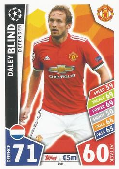 Daley Blind Manchester United 2017/18 Topps Match Attax CL #148