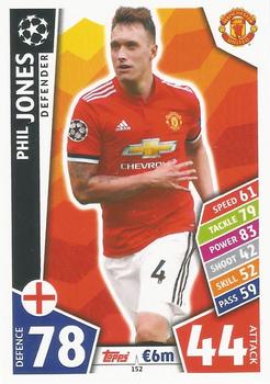 Phil Jones Manchester United 2017/18 Topps Match Attax CL #152