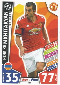 Henrikh Mkhitaryan Manchester United 2017/18 Topps Match Attax CL #153
