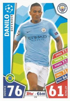 Danilo Manchester City 2017/18 Topps Match Attax CL #170