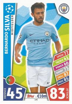 Bernardo Silva Manchester City 2017/18 Topps Match Attax CL #175