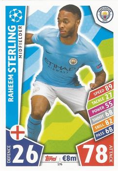 Raheem Sterling Manchester City 2017/18 Topps Match Attax CL #176