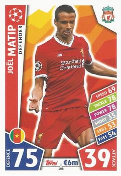 Joel Matip Liverpool 2017/18 Topps Match Attax CL #186