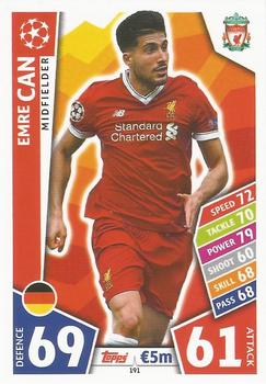 Emre Can Liverpool 2017/18 Topps Match Attax CL #191