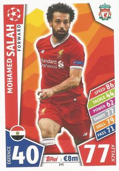 Mohamed Salah Liverpool 2017/18 Topps Match Attax CL #193