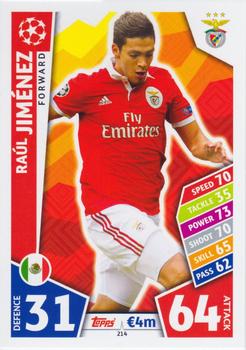 Raul Jimenez SL Benfica 2017/18 Topps Match Attax CL #214