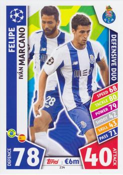Felipe / Ivan Marcano FC Porto 2017/18 Topps Match Attax CL Defensive Duo #234