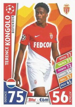 Terence Kongolo AS Monaco 2017/18 Topps Match Attax CL #241