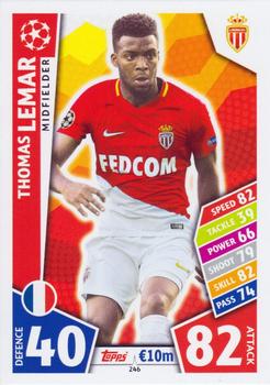 Thomas Lemar AS Monaco 2017/18 Topps Match Attax CL #246