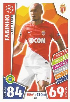 Fabinho AS Monaco 2017/18 Topps Match Attax CL #247