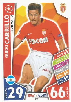 Guido Carrillo AS Monaco 2017/18 Topps Match Attax CL #249