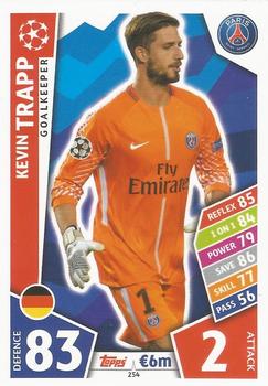 Kevin Trapp Paris Saint-Germain 2017/18 Topps Match Attax CL #254