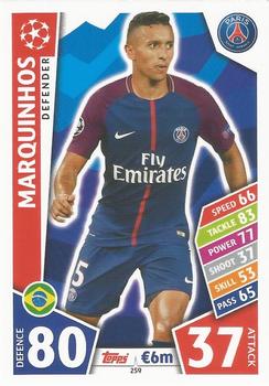 Marquinhos Paris Saint-Germain 2017/18 Topps Match Attax CL #259