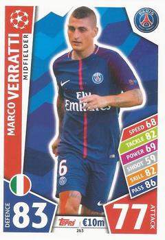 Marco Verratti Paris Saint-Germain 2017/18 Topps Match Attax CL #263