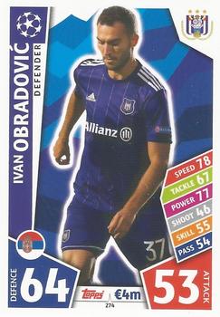 Ivan Obradovic RSC Anderlecht 2017/18 Topps Match Attax CL #274