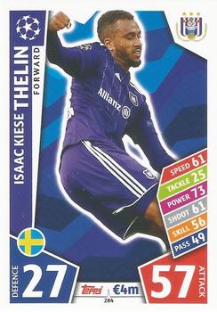 Isaac Kiese Thelin RSC Anderlecht 2017/18 Topps Match Attax CL #284