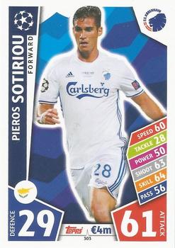 Pieros Sotiriou FC Kobenhavn 2017/18 Topps Match Attax CL #303