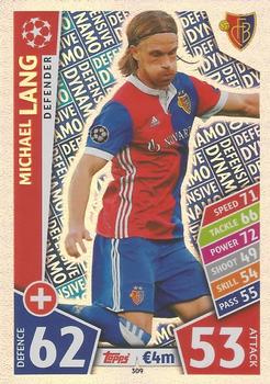 Michael Lang FC Basel 2017/18 Topps Match Attax CL Defensive Dynamo #309