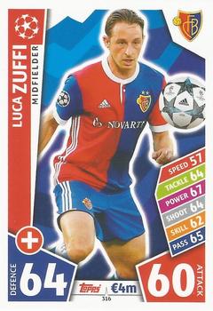 Luca Zuffi FC Basel 2017/18 Topps Match Attax CL #316