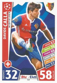 Davide Calla FC Basel 2017/18 Topps Match Attax CL #318