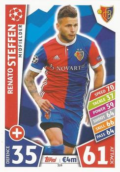 Renato Steffen FC Basel 2017/18 Topps Match Attax CL #319