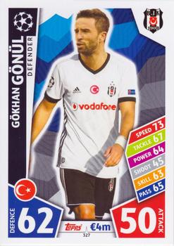 Gokhan Gonul Besiktas JK 2017/18 Topps Match Attax CL #327