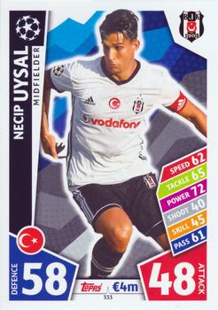 Necip Uysal Besiktas JK 2017/18 Topps Match Attax CL #333