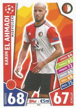 Karim El Ahmadi Feyenoord 2017/18 Topps Match Attax CL #352