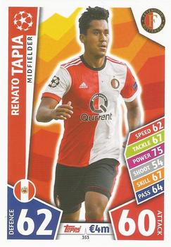Renato Tapia Feyenoord 2017/18 Topps Match Attax CL #353