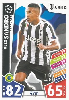 Alex Sandro Juventus FC 2017/18 Topps Match Attax CL #363
