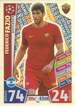 Federico Fazio AS Roma 2017/18 Topps Match Attax CL Defensive Dynamo #383