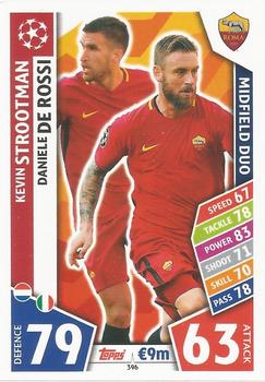 Kevin Strootman / Daniele De Rossi AS Roma 2017/18 Topps Match Attax CL Midfield Duo #396