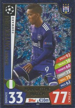 Henry Onyekuru RSC Anderlecht 2017/18 Topps Match Attax CL Man of the Match #412