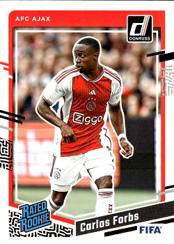 Carlos Forbs AFC Ajax Panini Donruss Soccer 2023/24 Rated Rookies #179
