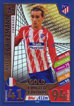 Antoine Griezmann Atletico Madrid 2017/18 Topps Match Attax CL Limited Edition / Gold #LE6G