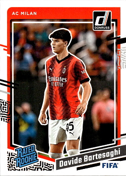 Davide Bartesaghi A.C. Milan Panini Donruss Soccer 2023/24 Rated Rookies #186