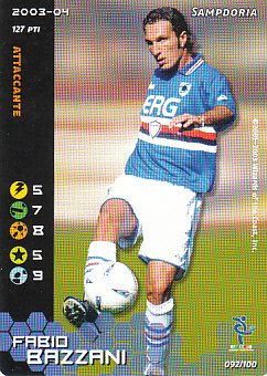 Fabio Bazzani Sampdoria 2003/04 Seria A Wizards of the Coast #92