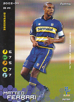 Matteo Ferrari Parma 2003/04 Seria A Wizards of the Coast #47