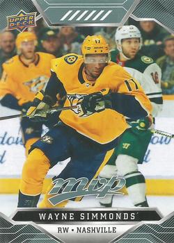Wayne Simmonds Nashville Predators Upper Deck MVP 2019/20 #177