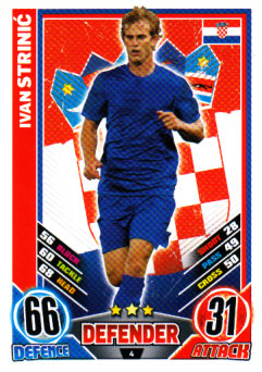 Ivan Strinic Croatia EURO 2012 Match Attax #4