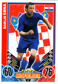 Darijo Srna Croatia EURO 2012 Match Attax #6