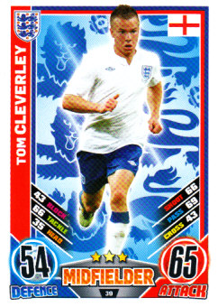 Tom Cleverley England EURO 2012 Match Attax #39